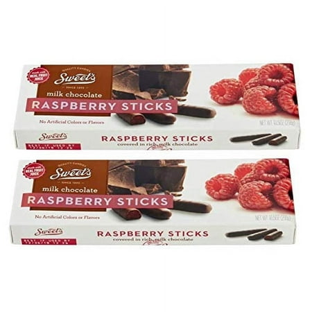Sweet's Candy Milk Chocolate Sticks, Raspberry, 2 Pack; (10.5 oz. box)