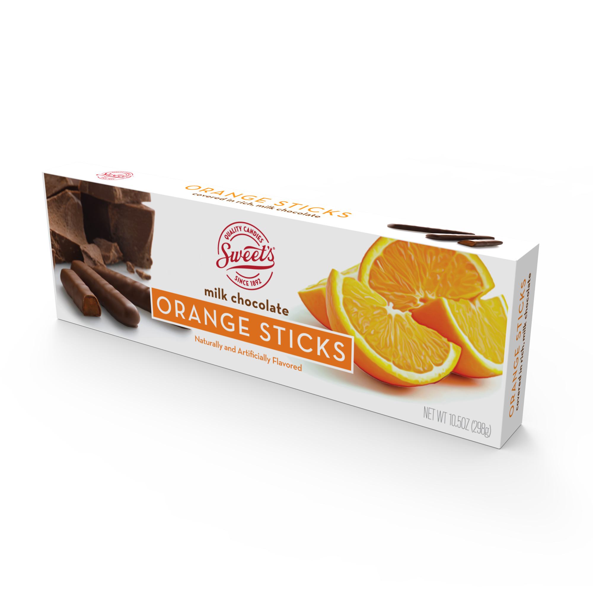 Sweet's Milk Chocolate Orange Sticks Box, 10.5 oz. - image 1 of 5