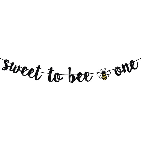 Sweet to Bee One Banner, Happy 1st Bee Day, Sweet 1st Birthday, Bumble Theme 1st Birthday Party Decorations