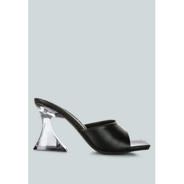 Sweet16 Clear Spool Heel Sandals