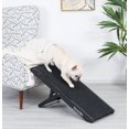 thumbnail image 1 of SweetBin 10"-19" Height Adjustable Pet Ramp - for Small to Medium Dogs & Cats Up to 110Lbs - Wooden Foldable Portable Dog & Cat Ramp Perfect for Couch Bed Car with Non Slip Carpet Surface - Black, 1 of 7