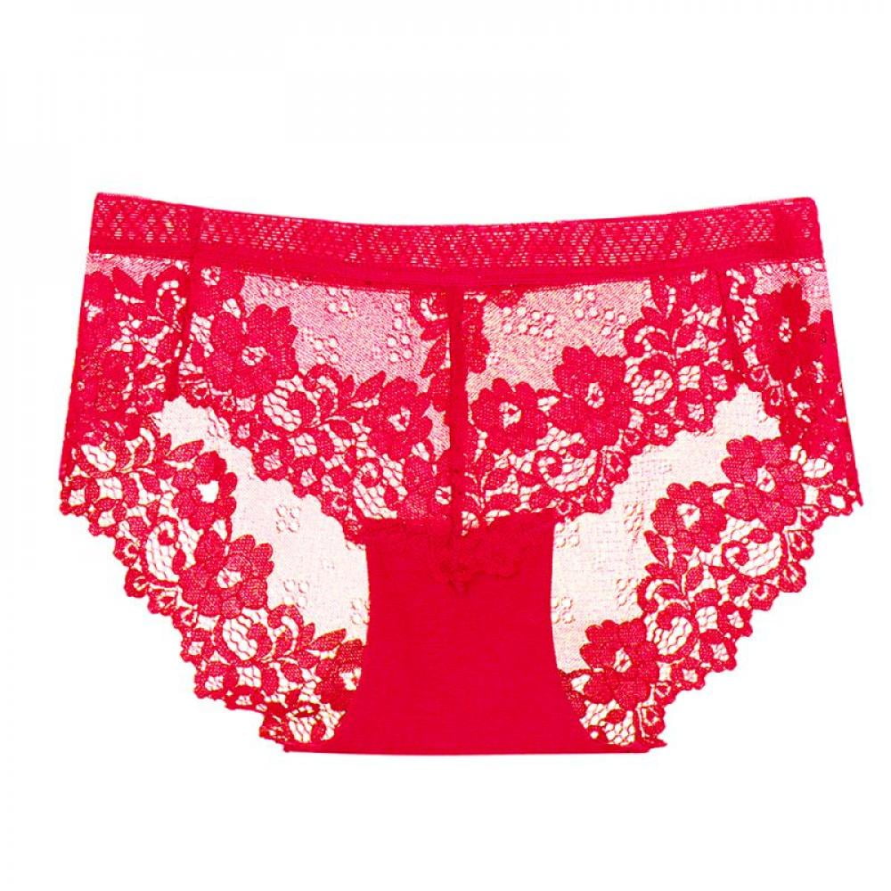SweetCandy Lace Panties Low-rise Women Briefs Seamless Underwear