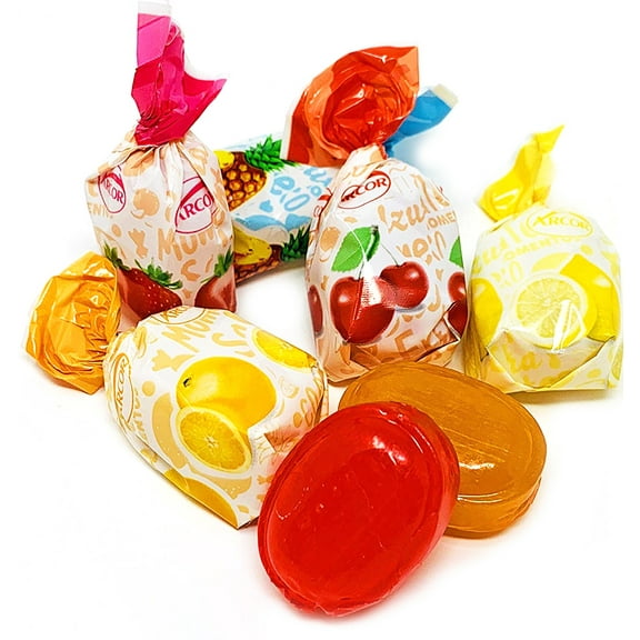 SweetGourmet Assorted Filled Fruit BonBons | Bulk Hard Candy | Arcor Assorted Fruit Candies | 4 Pounds