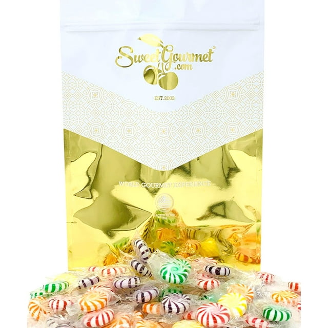SweetGourmet Assorted Fruit Pinwheels Individually Wrapped Bulk Hard Candy 5 Pounds