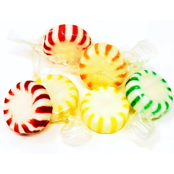 SweetGourmet Assorted Fruits Starlight White Center | Arcor Wrapped Hard Candy Bulk | 2 Pounds