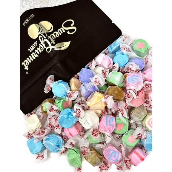 SweetGourmet Assorted Whipped Salt Water Taffy | Boardwalk Bulk Candy | 1 Pound