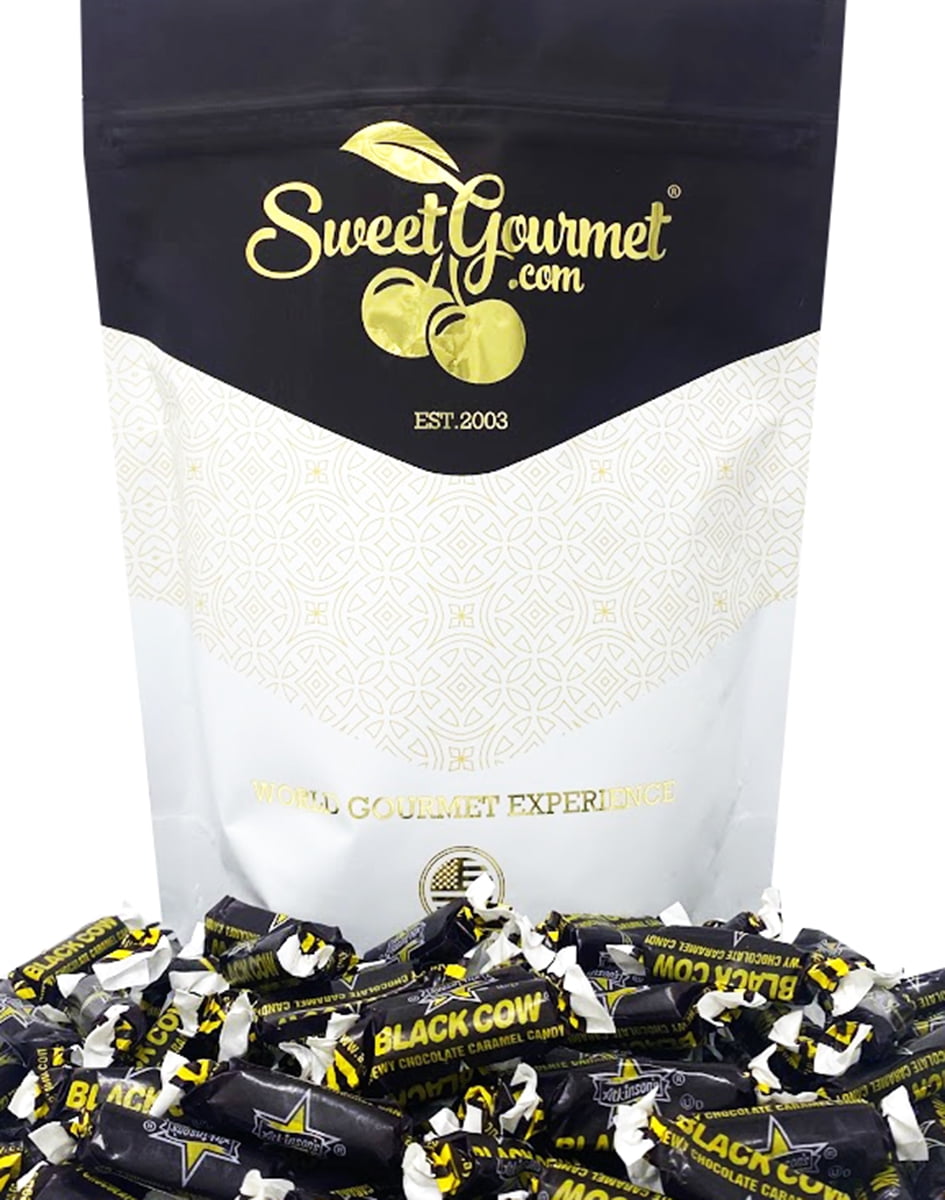 SweetGourmet Black Cow Chocolate Caramel Candy | 1 Pound