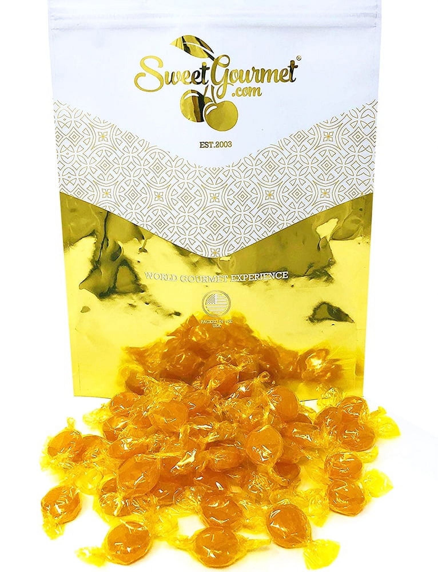 SweetGourmet Butterscotch Buttons | Arcor Premium Bulk Wrapped Hard Candy | 5 Pounds