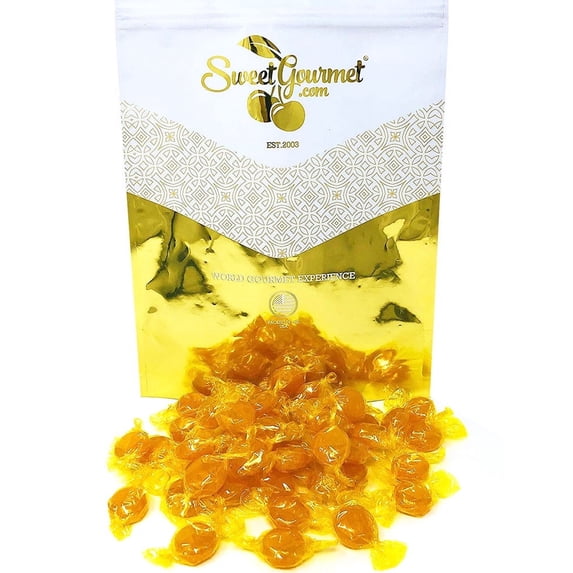 SweetGourmet Butterscotch Buttons | Arcor Premium Bulk Wrapped Hard Candy | 5 Pounds