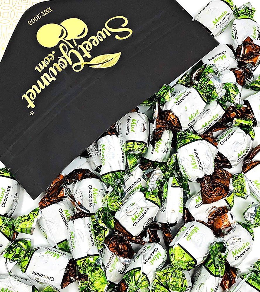 SweetGourmet Chocolate Filled Mints | Premium Hard Candies | Arcor Bulk Candy | 2 Pounds