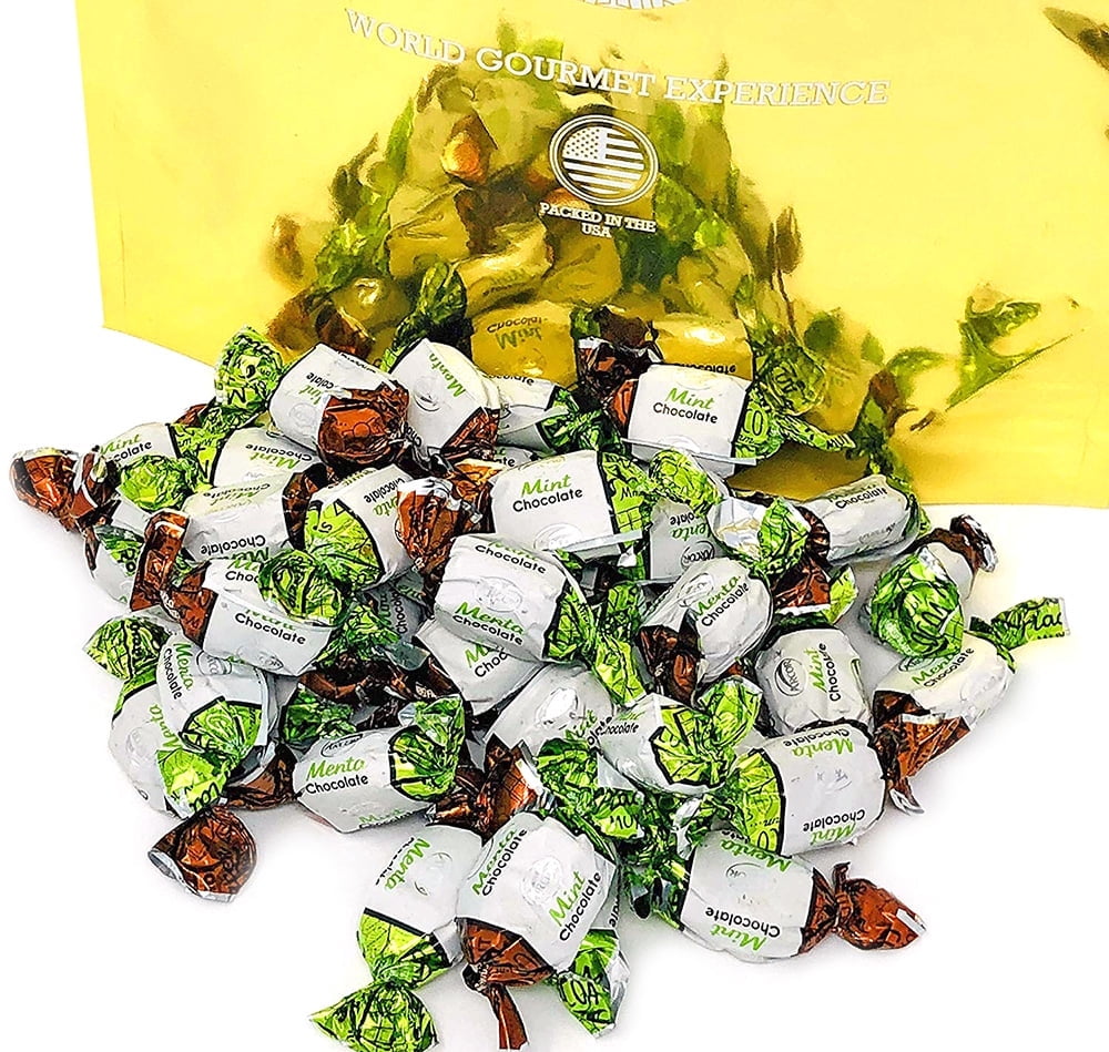 SweetGourmet Chocolate Filled Mints | Premium Hard Candies | Arcor Bulk Candy | 4 Pounds