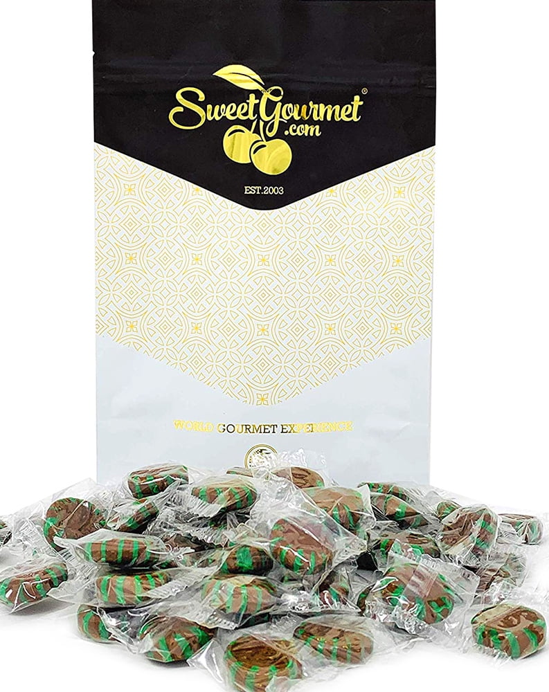 SweetGourmet Chocolate Starlight Mint | Bulk Wrapped Hard Candy | 1 Pound
