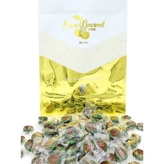 SweetGourmet Classic Chocolate Mint Starlight Hard Candy, Individually Wrapped, 5 Pound Bag, 350 Count, Chocolate with Spearmint, Gluten-Free, Fat-Free