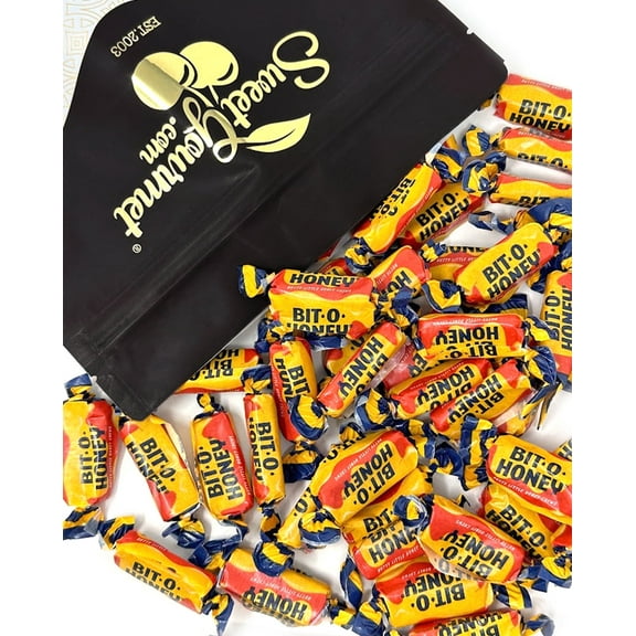 SweetGourmet Classic Bit-O-Honey Bulk Candy Retro Taffy | 2 Pounds