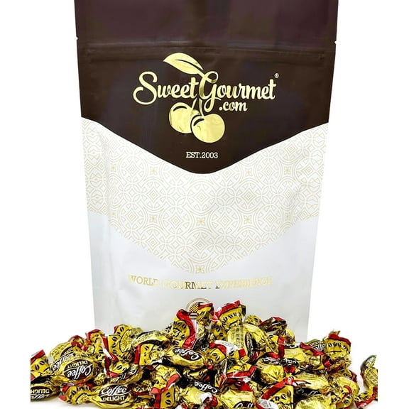 SweetGourmet Coffee Delight Hard Candy Bulk with Authentic Colombian Coffee | 1 Pound