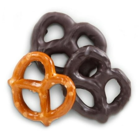 SweetGourmet Dark Chocolate Covered Mini Pretzels | 1 Pound