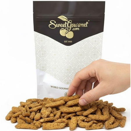SweetGourmet Everything Sesame Sticks, Healthy Snack with Poppies, Garlic, Onion and Sesame, Crunchy Snack Mix, No Preservatives, 1 Pound Resealable Pouch