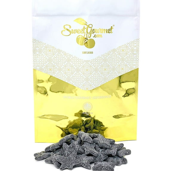 SweetGourmet Extra Salty Starfish Licorice | Dutch Super Sea Salty Stars | 4 Pounds