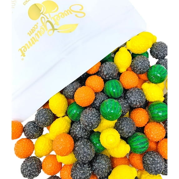 SweetGourmet Fancy Fruit Bubble Gum | Watermelon Raspberry Orange Lemon | 3 Pounds