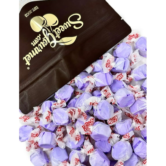 SweetGourmet Grape Salt Water Taffy Bulk Wrapped Candy | 1 Pound