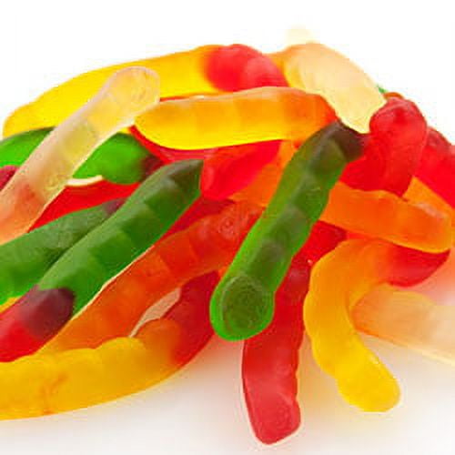 SweetGourmet Gummy Candy Bulk | Large Assorted Fruit Gummi Worms | 2 pounds