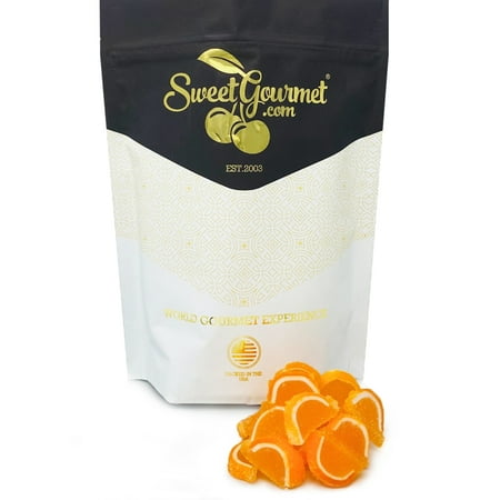 SweetGourmet Hand-Crafted Agar Mini Orange Fruit Slices | 1 Pound