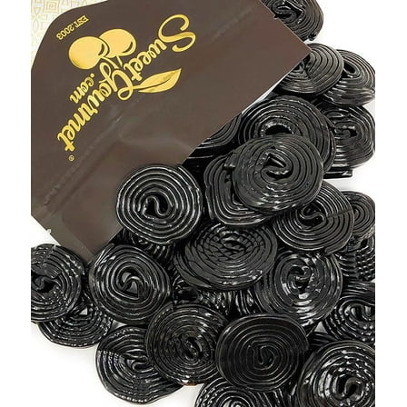 SweetGourmet Italian Black Licorice Wheels | Bulk Candy | 2 Pounds