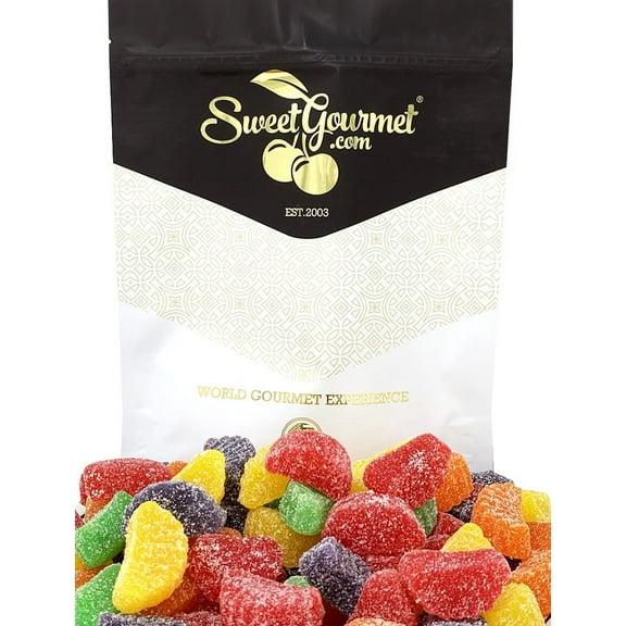 SweetGourmet Jelly Assorted Fruit Slices Bulk Candy | 1 Pound