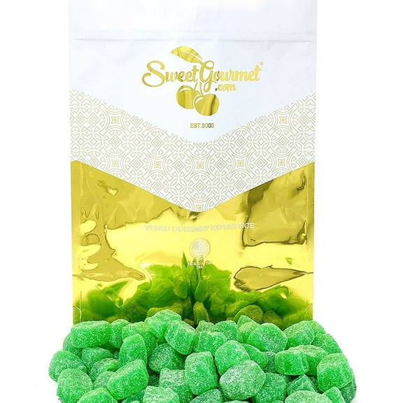 SweetGourmet Jelly Spearmint Leaves Slices Bulk Candy | 5 Pounds