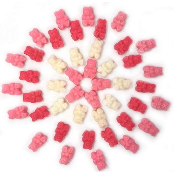 SweetGourmet Red, Pink & White Gummy Bears Valentine's Candy | 2 Pounds