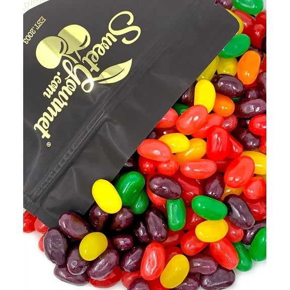 SweetGourmet Jumbo Assorted Fruits Jelly Beans | Bulk Unwrapped | 2 Pounds