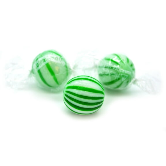 SweetGourmet Jumbo Spearmint Balls | Mint Hard Candy Bulk | Green and White | 15oz
