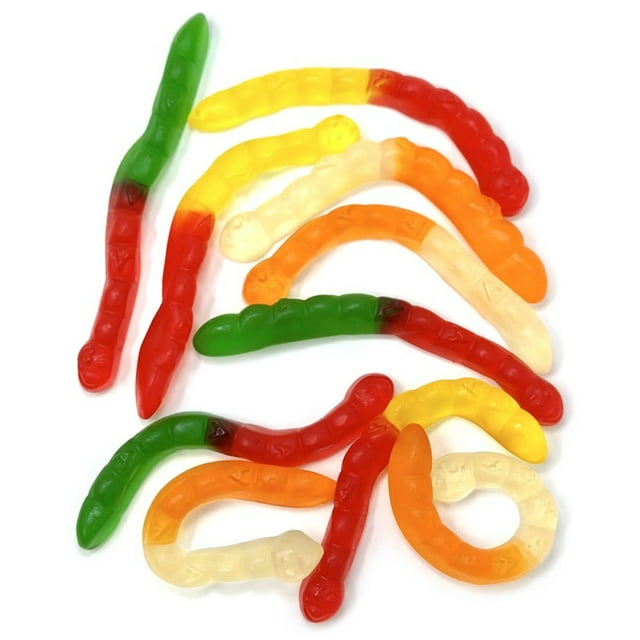 Sweetgourmet Large Gummy Worms Assorted Fruit Bulk Candy 4 Pounds 8464