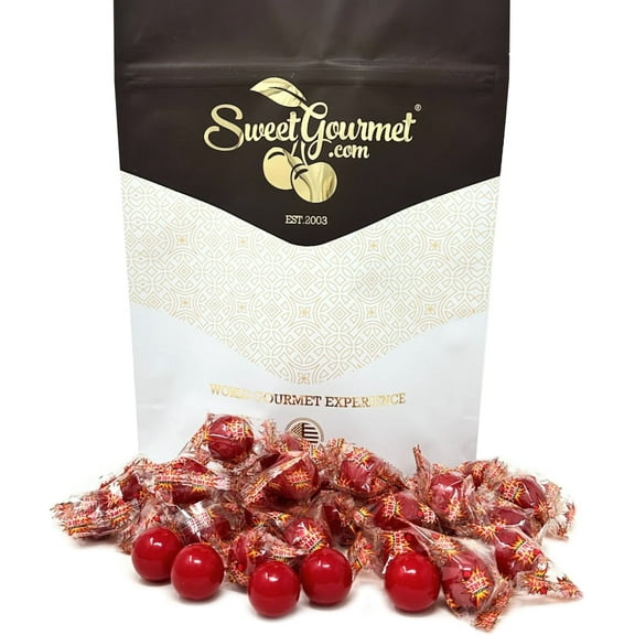 SweetGourmet Medium Fireballs Candy, Nuclear Fire Blast, Extremly Spicy Wrapped Hard Candy, 1 Pound