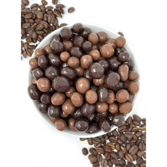 SweetGourmet Milk & Dark Mix Chocolate Covered Espresso Coffee Beans | 1 Pound
