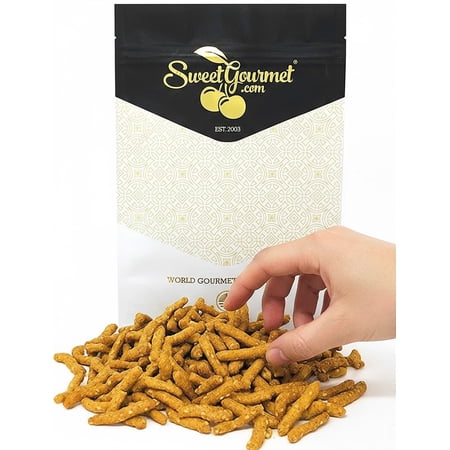 SweetGourmet Narrow Salted Sesame Sticks, Roasted, Kosher, 15 oz Resealable Pouch