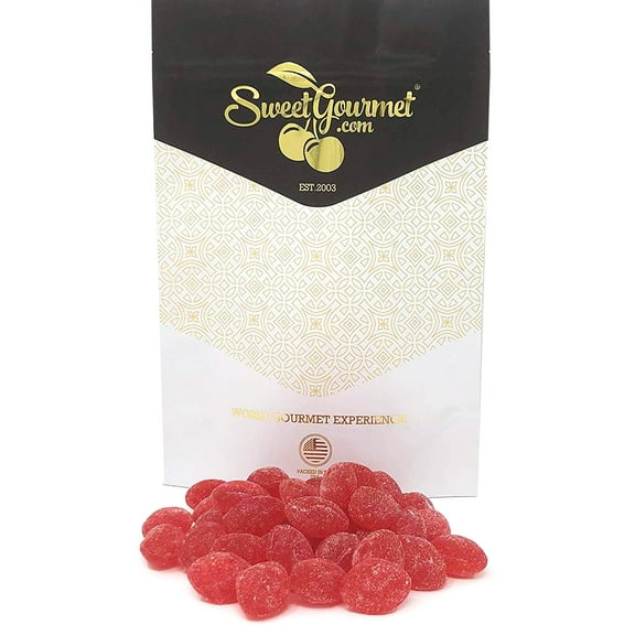 SweetGourmet Natural Sanded Cherry Drops | Old -Fashioned Hard Candy | 1 Pound