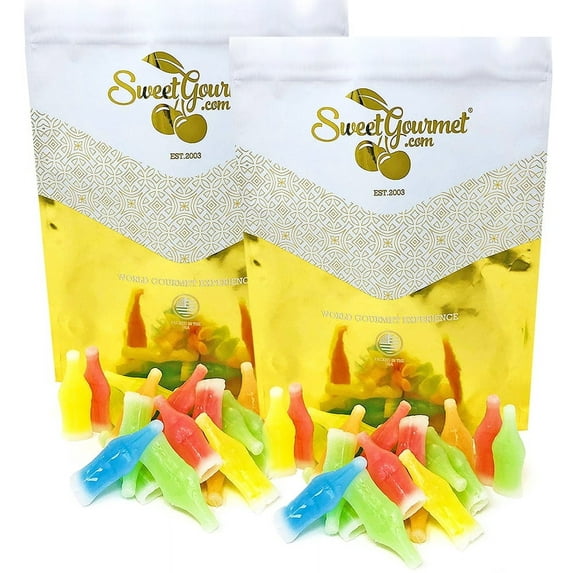 SweetGourmet Old-Fashioned Candy, Nik-L-Nip Filled Chew Wax Bottles, 4 Pound Bulk