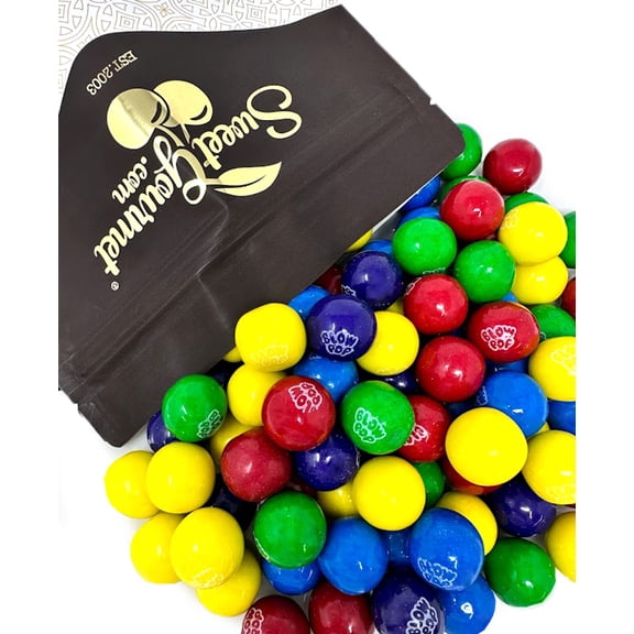 SweetGourmet Blow Pop Filled Gumballs, Bulk Unwrapped, Grape Lemon Cherry Watermelon Blue Raspberry, 1-Inch, 1.5 Pound Bag