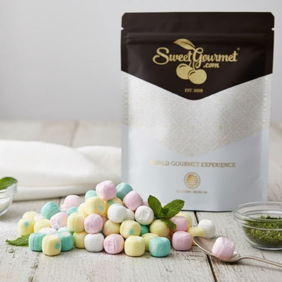 SweetGourmet Assorted Pastel Buttermints, Unwrapped Soft After Dinner Mints, Gluten Free, Kosher, 1 Pound Bulk Bag