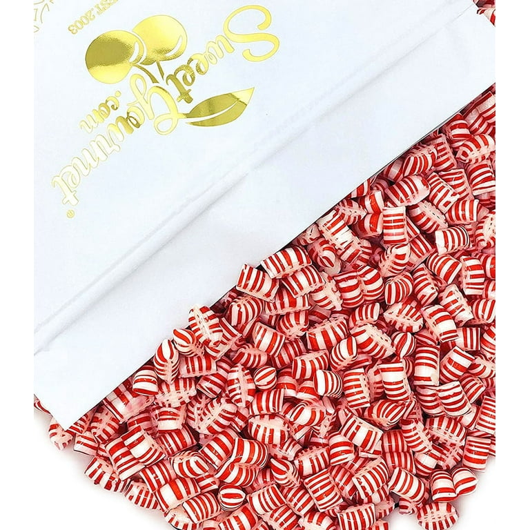 SweetGourmet Peppermint Gems | Christmas White Red Hard Candy | 3