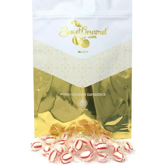 SweetGourmet Peppermint Soft Mint Puffs Clear Wrapper Bulk Candy | 4 Pounds