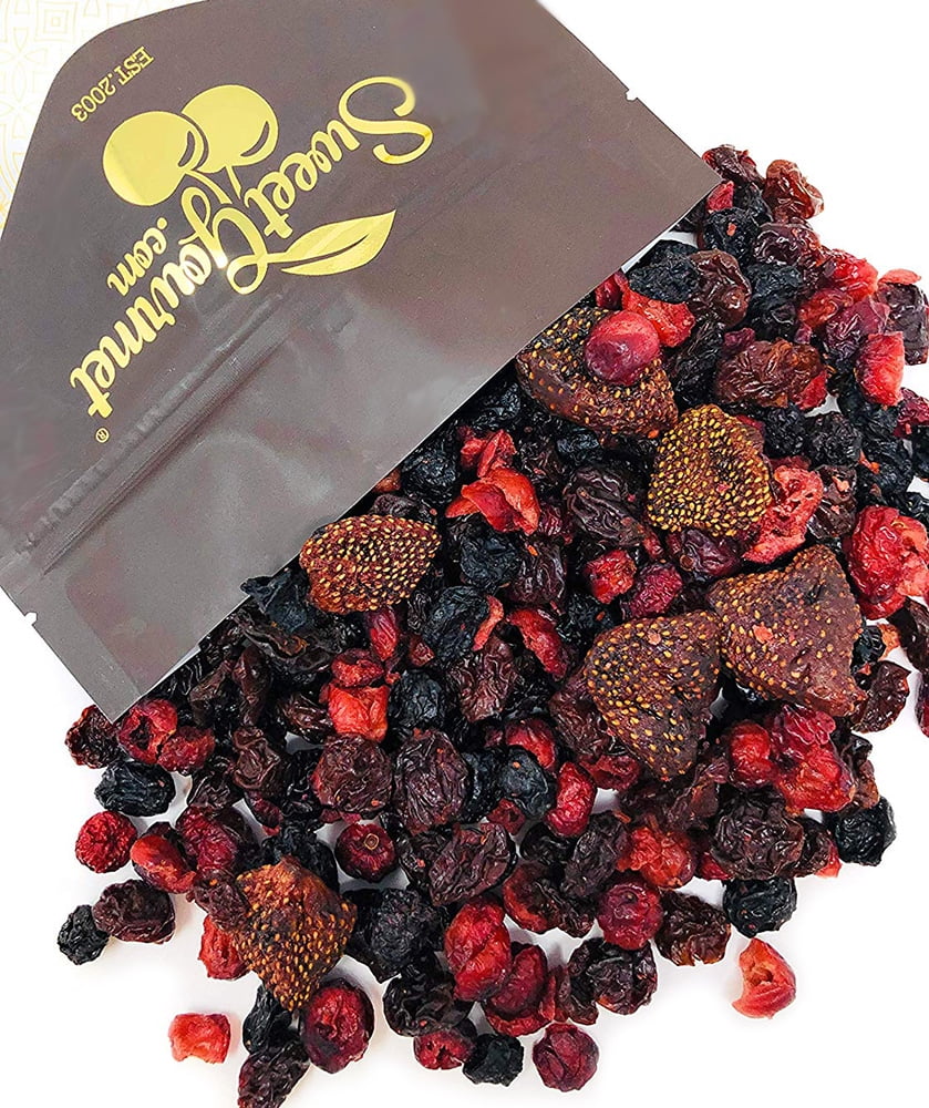 SweetGourmet Premium Dried Mixed Berries | Cherries, Cranberries, Blueberries, Strawberries | 2 Pounds