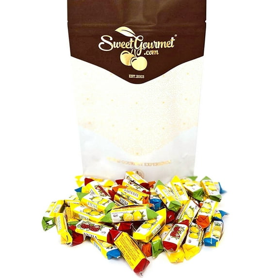 SweetGourmet Premium Filled Hard Candy Vienna | Arcor Assorted Fruits | 1 Pound