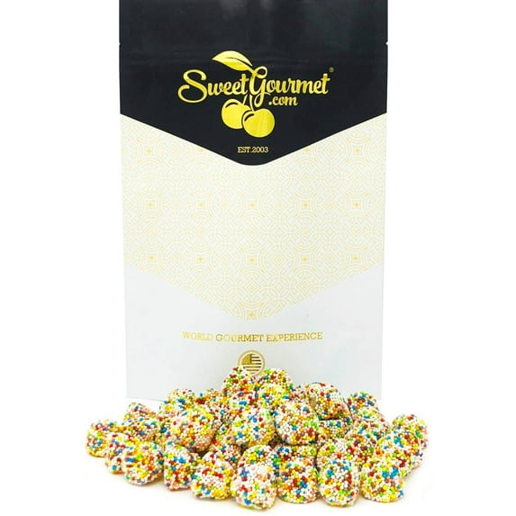 SweetGourmet Rainbow Gummi Berries | Sweet Nonpareils Candy | 1 Pound