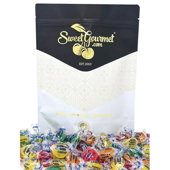 SweetGourmet Sugar-Free Assorted Fruits Hard Candy | 4 Flavors | 1 Pound