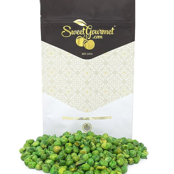 SweetGourmet Roasted & Salted Green Peas | Healthy Snacks | 1 Pound