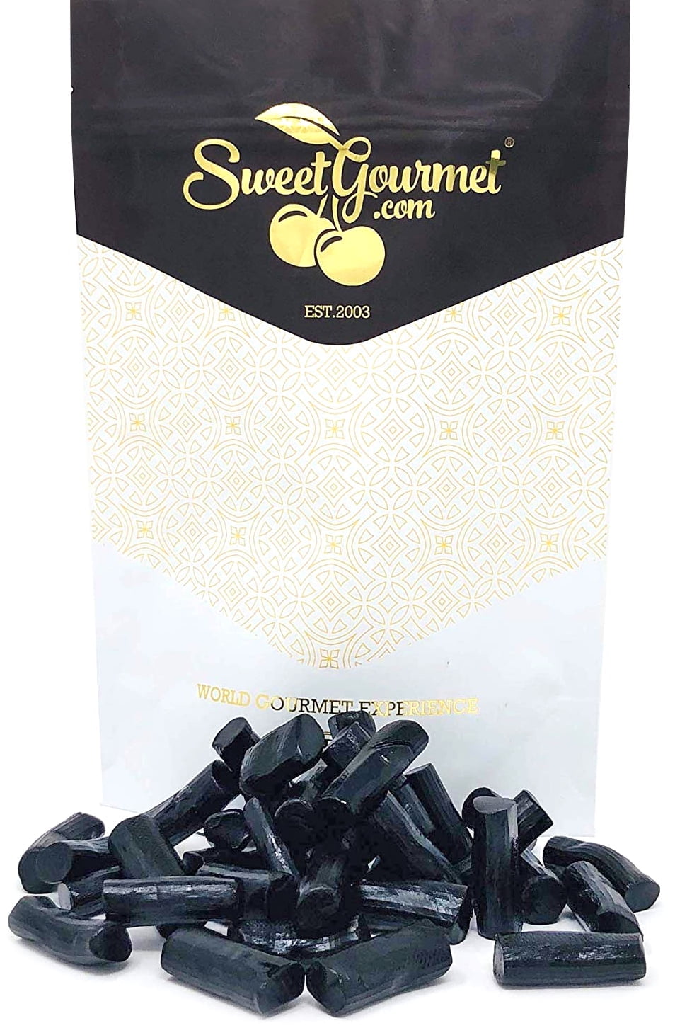 SweetGourmet Salty Finnska Black Licorice | Finnish Candy Bulk NON GMO | 15oz