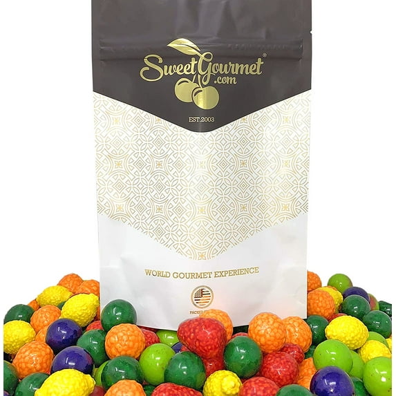 SweetGourmet Seedling Fruits Gum Gumballs | Filled Dubble Bubble | 1.5 Pounds