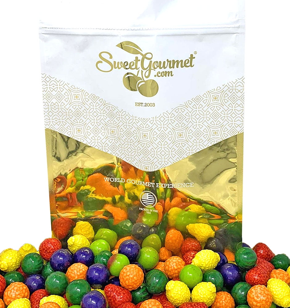 SweetGourmet Seedling Fruits Gum Gumballs | Filled Dubble Bubble | 5 Pounds